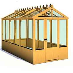 INSTALLED 6 x 12 (1.82m x 3.65m) - Wooden Greenhouse