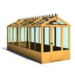 INSTALLED 6 x 16 (1.82m x 4.87m) - Wooden Greenhouse