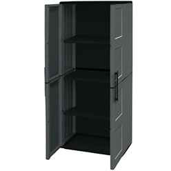 2 x 1 (0.7m x 0.39m) - Large Plastic Storage Cupboard with Shelves