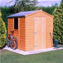 6 x 6 (1.79m x 1.79m) - Tongue And Groove - Apex Garden Shed / Workshop -  Single Door - 12mm Tongue And Groove Floor