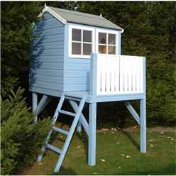 4 x 6 (1.19m x 1.82m) - Wooden Tower Playhouse