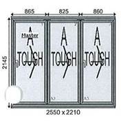 Aluminium Bi-Folding Doors - 2550mm x 2210mm (3 doors) - Anthracite Grey Inside and Outside