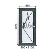 Aluminium Single Door - 900mm x 2100mm - Anthracite Grey Inside and Outside