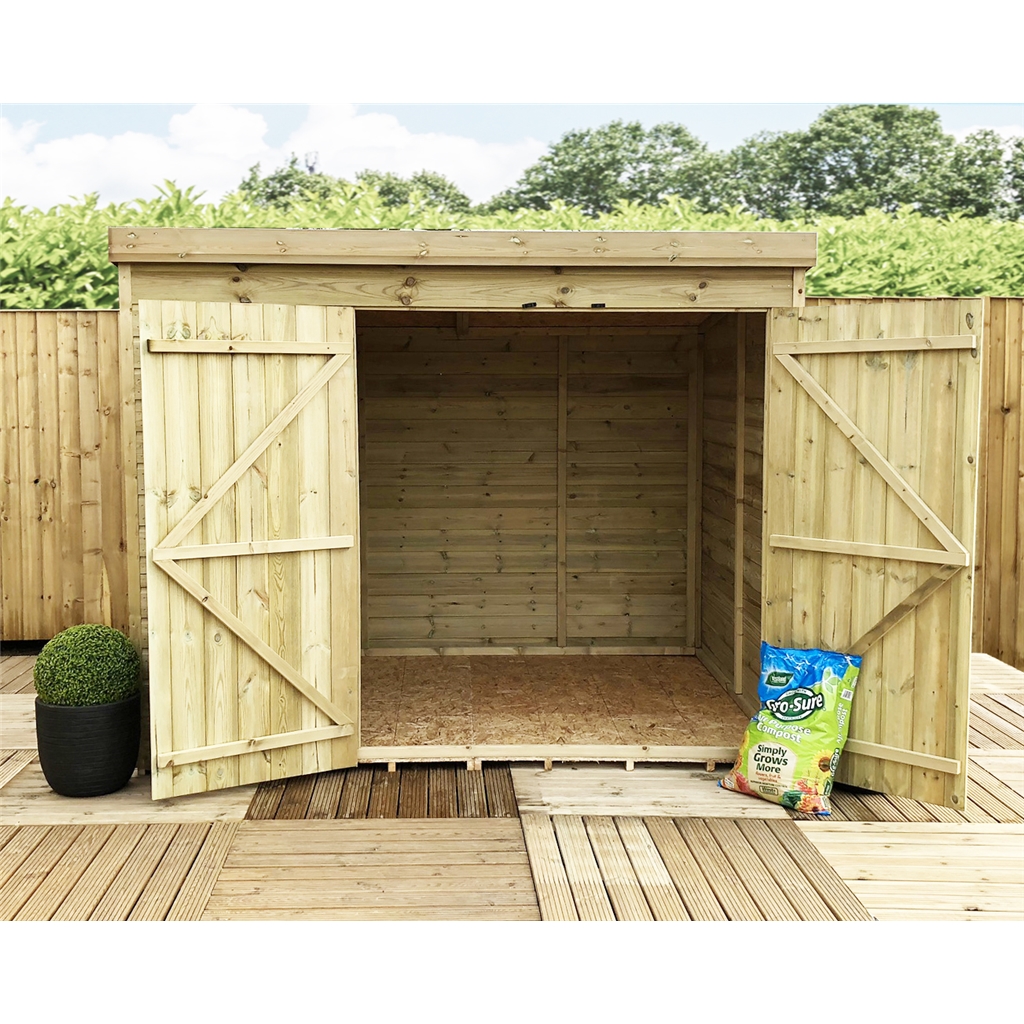 8 X 4 Pressure Treated Pent Shed