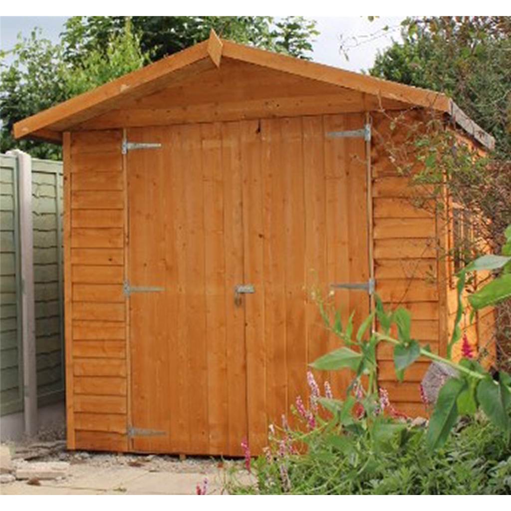7 x 7 (1.98m x 2.04m) Dip Treated - Apex Wooden Garden Shed - 1 Opening ...