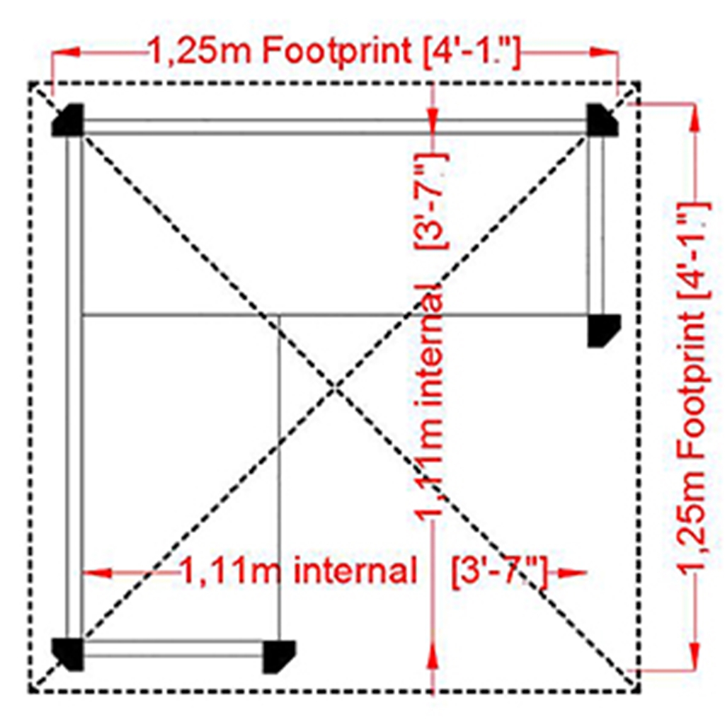 4 x 4 Wooden Corner Arbour