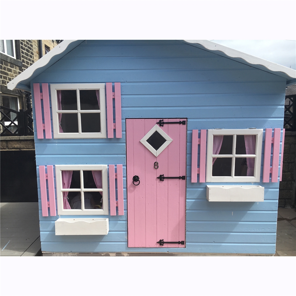 pink playhouse wooden