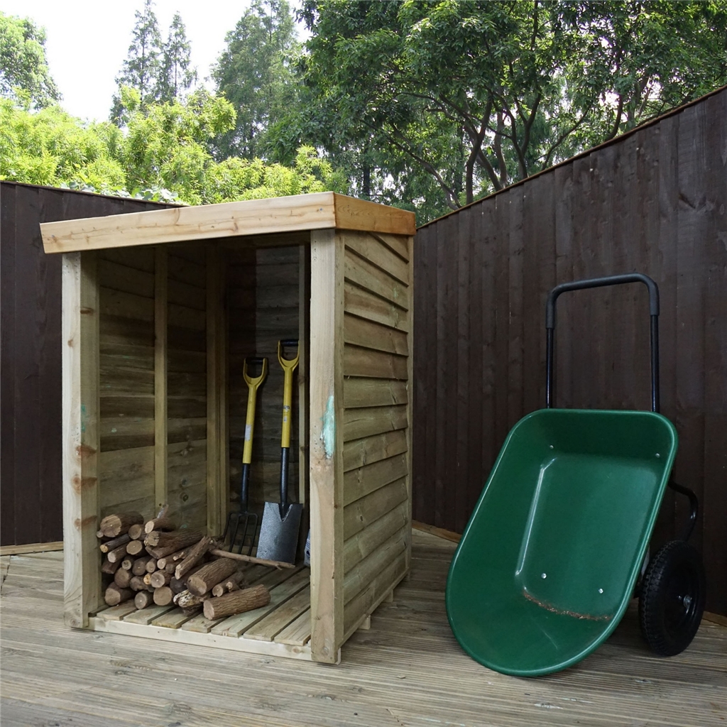 INSTALLED 3 x 3 Pressure Treated Overlap Storage Unit (3'3 x 3'3