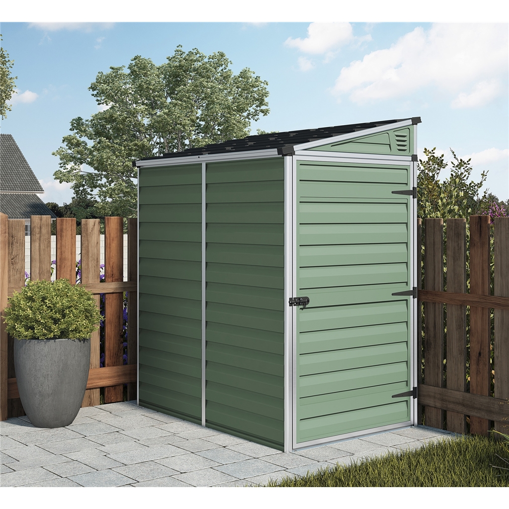 6 x 4 plastic pent garden shed 1.8m x 1.2m *free 48 hour