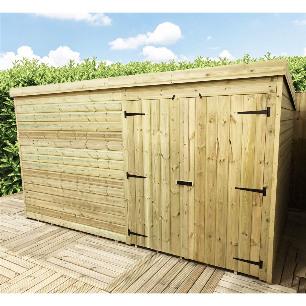 14 X 3 Pressure Treated Pent Shed