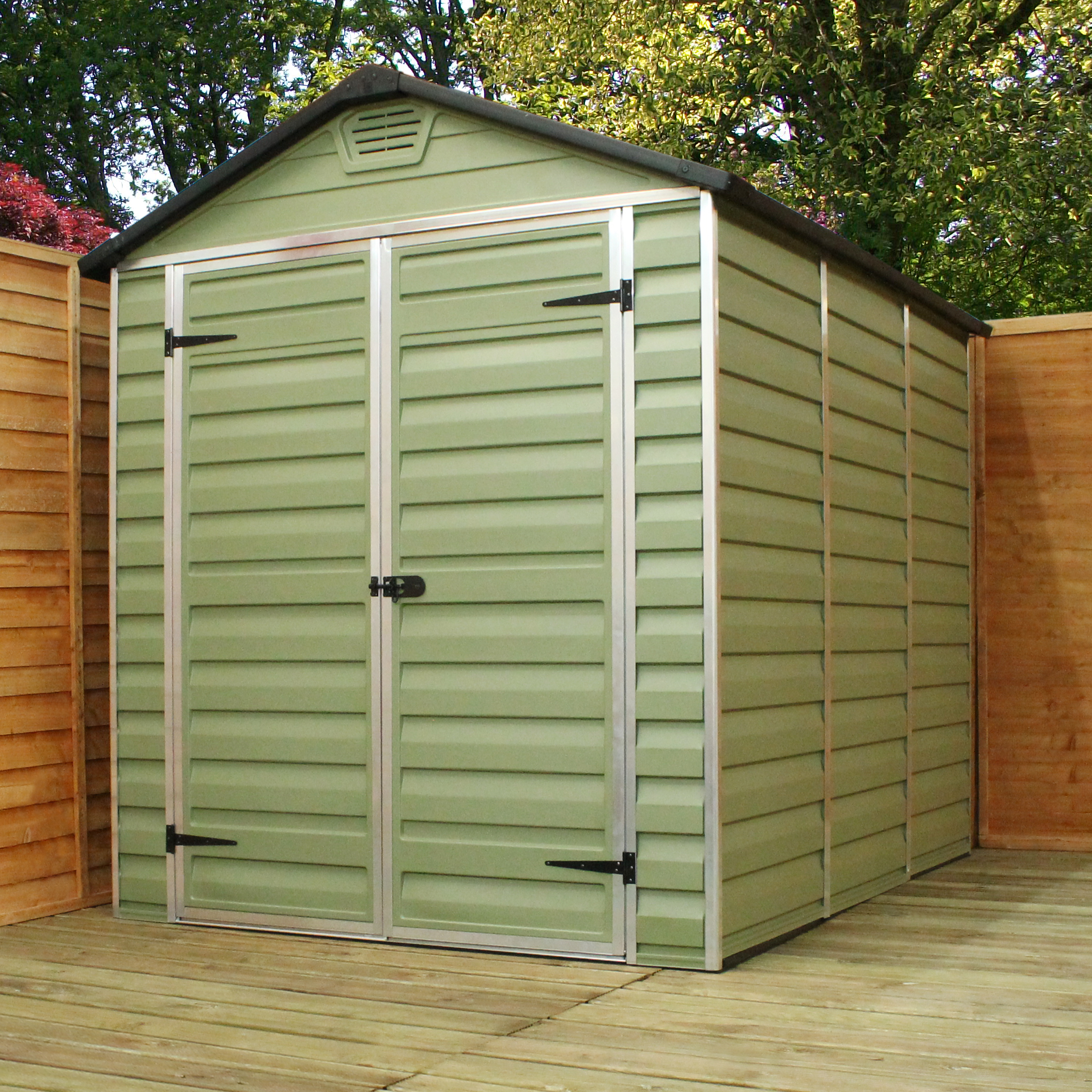 Installed 12 X 6 Plastic Apex Shed 3 65m 1 88m Includes Escape Plastic Sheds Installed 12 X 6 Apex Shed 3 65m 1 88m Includes Installation