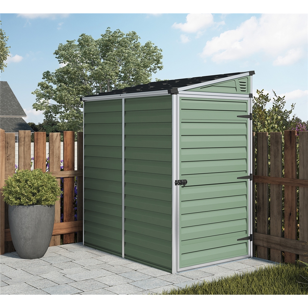 Garden Sheds Installed installed 6 x 4 plastic pent garden shed (1.8m x 1.2m) *includes Garden Sheds Installed installed 6 x 4 plastic pent garden shed (1.8m x 1.2m) *includes