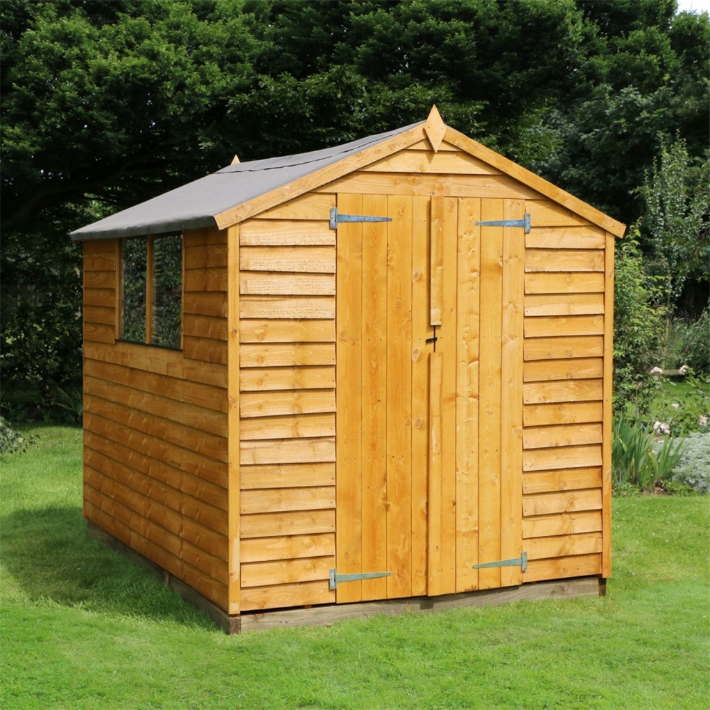 8 x 6 Overlap Apex Wooden Garden Shed - FREE EXPRESS UK 