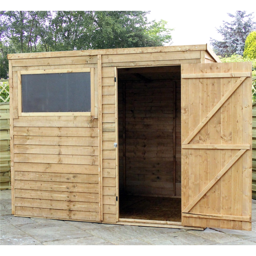 8 x 6 Value Overlap Pent Garden Shed