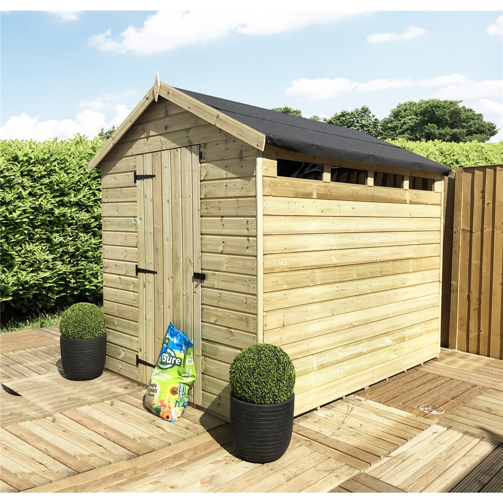 6ft x 10ft security pressure treated tongue & groove apex