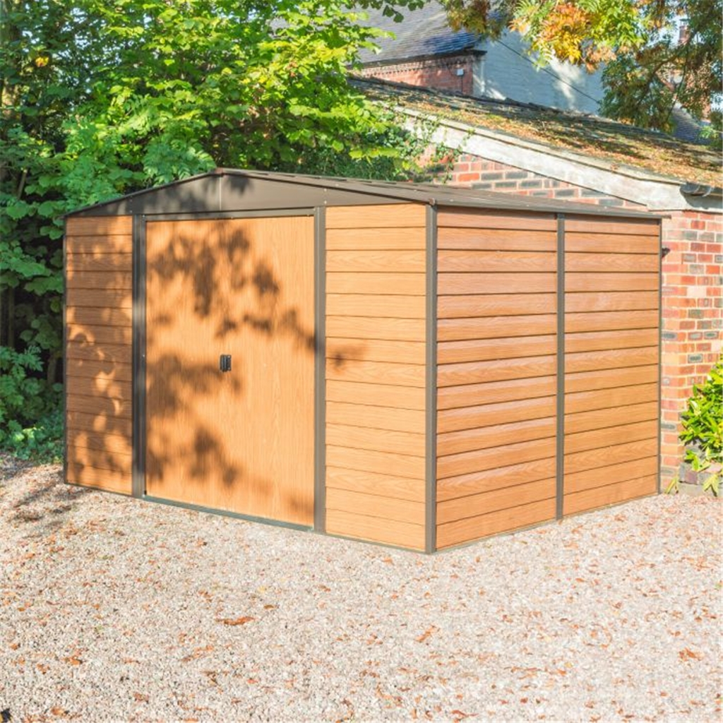 10 x 6 deluxe woodvale metal shed