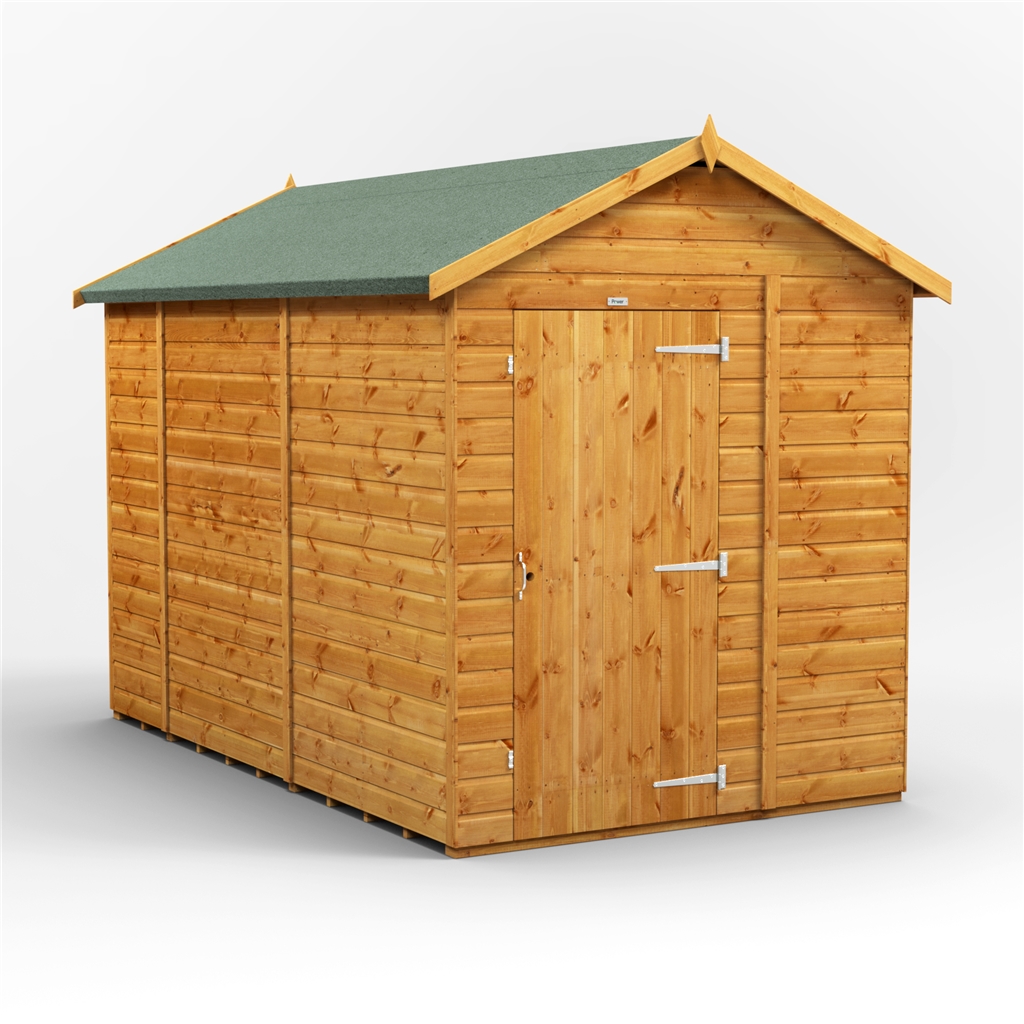 10 x 6 premium tongue and groove apex shed - single door