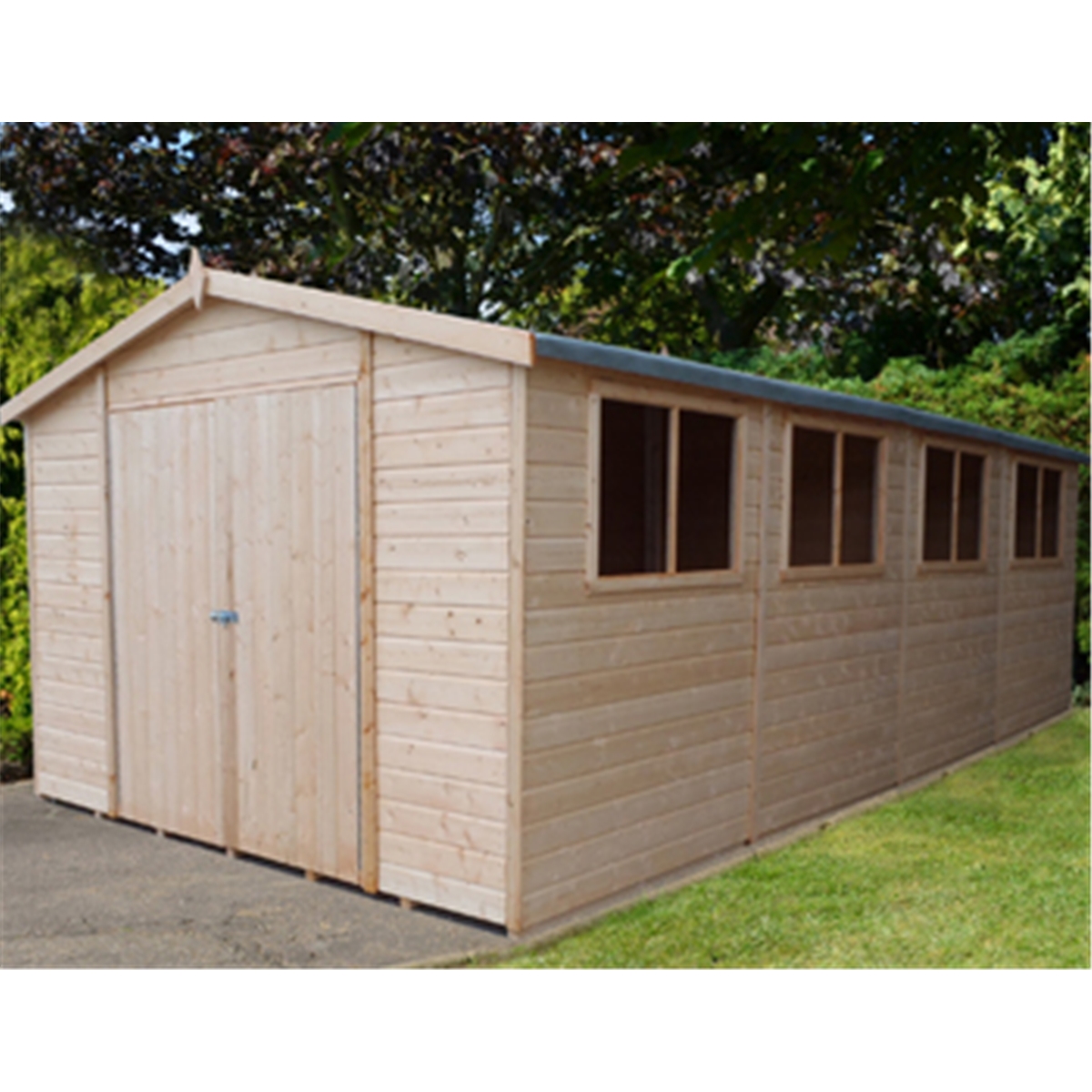 20 x 10 5.99m x 2.99m - tongue & groove - garden shed
