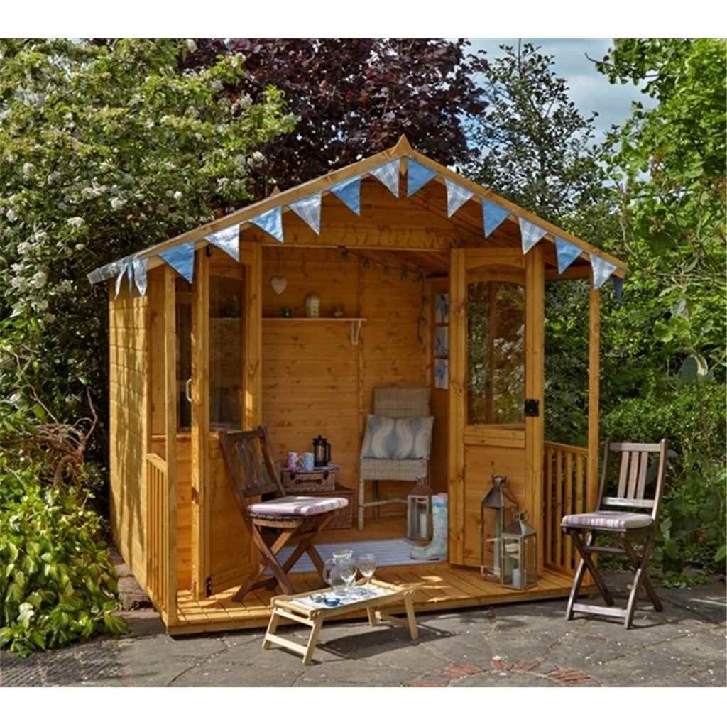 8ft x 8ft Veranda Summerhouse Assembled