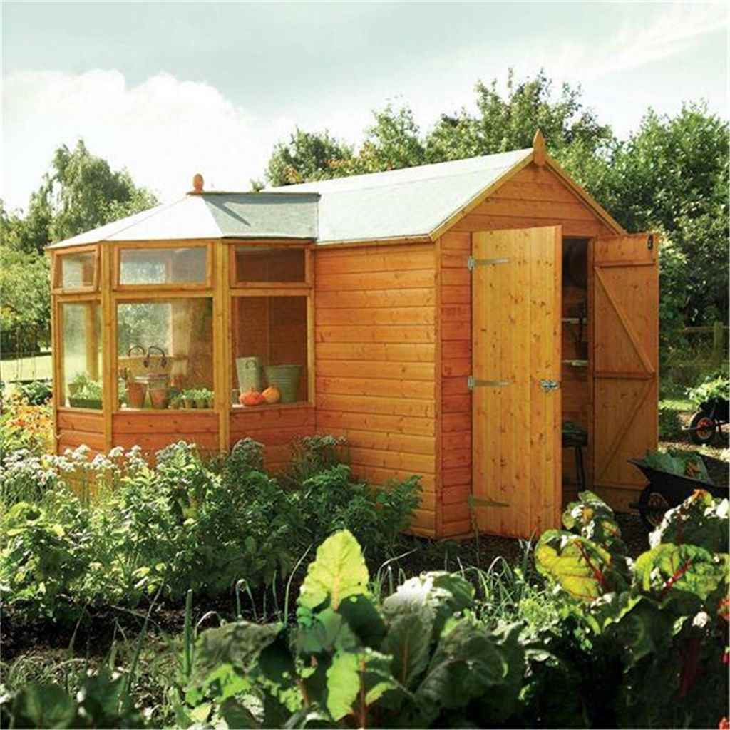installed 10 x 10 deluxe corner potting shed