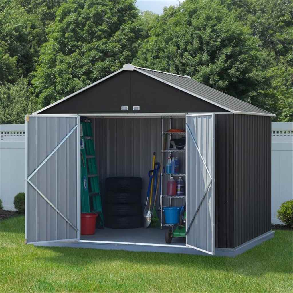 8 x 10 (2.18m x 2.99m) Double Door Galvanised Steel Metal Shed