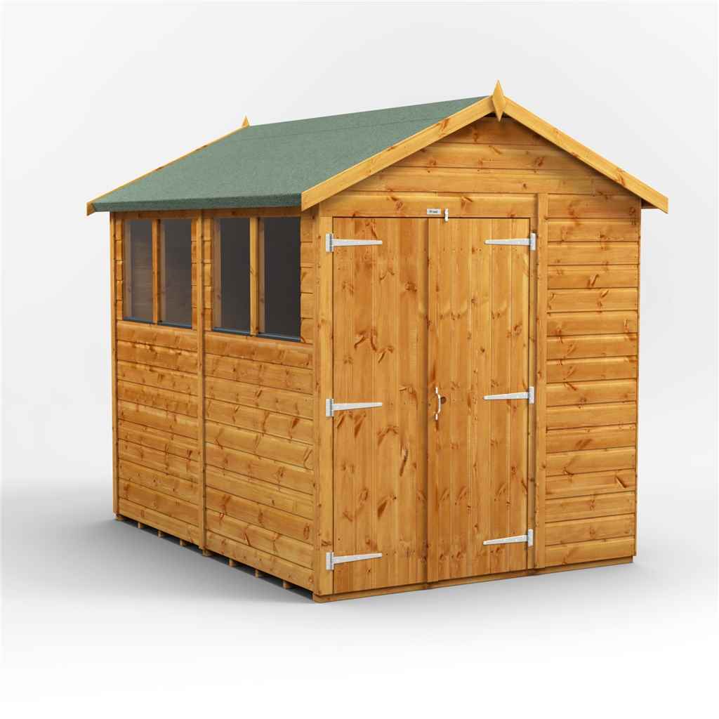 8 x 6 Premium Tongue and Groove Apex Shed Double Doors 4 Windows 12mm Tongue and Groove 8 x 6 Premium Tongue and Groove Apex Shed Double Doors 4 Windows 12mm Tongue and Groove