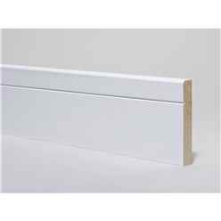 PACK OF 5 (Total 5 Units) - 18mm x 68mm White Primed MDF Chamfered & Grooved Architrave - 2700mm Length