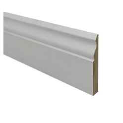 PACK OF 20 (Total 20 Units) - 18mm x 144mm White Primed MDF Ogee Skirting Board - 4400mm Length