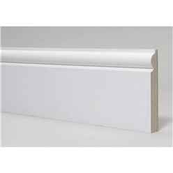 PACK OF 20 (Total 20 Units) - 18mm x 168mm White Primed MDF Torus Skirting Board - 2700mm Length
