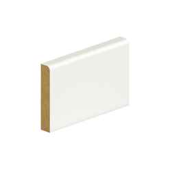 PACK OF 5 (Total 5 Units) - 14.5mm Thick Primed MDF Round One Edge Skirting Board - 14.5mm (T) x 94mm (W) x 4200mm (L)