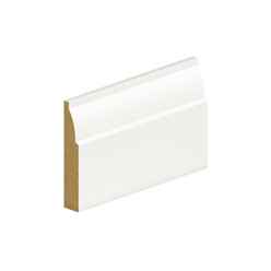 PACK OF 5 (Total 5 Units) - 14.5mm Thick Primed MDF Ovolo Skirting Board - 14.5mm (T) x 94mm (W) x 4200mm (L)