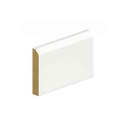 PACK OF 5 (Total 5 Units) - 18mm Thick Primed MDF Chamfered Skirting Board - 18mm (T) x 94mm (W) x 4200mm (L)