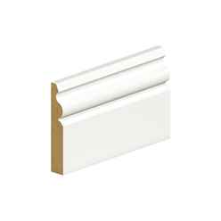 PACK OF 5 (Total 5 Units) - 14.5mm Thick Primed MDF Ogee Skirting Board - 14.5mm (T) x 144mm (W) x 4200mm (L)