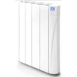 585mm (W) x 575mm (H) - White Touch Electric Oil Filled Radiator (Alicante) - 660 Watts - Depth 98mm