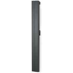 236mm (W) x 1800mm (H) - Black Touch Electric Oil Filled Radiator (Caceres) - 1000 Watts - Depth 90mm