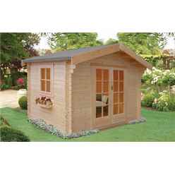2.39m x 2.39m  Log Cabin - 70mm Tongue And Groove Logs