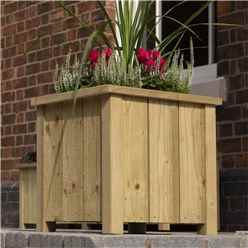 Deluxe Wooden Highgrove Square Planter - Small