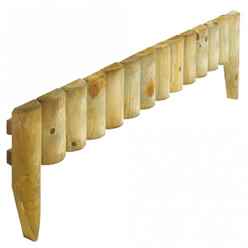 Deluxe Wooden Highgrove Easy-Fix 12" Border Fence - Pack of 2