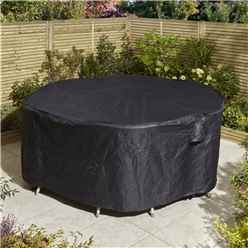 Premium Black Outdoor Cover For 6 Seat Round Dining Set