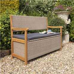 Deluxe Highgrove Natural Rattan Storage Bench