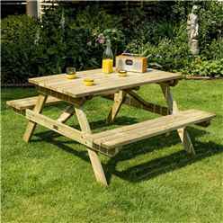 Deluxe Highgrove 1.2m Heavy Duty Wooden Picnic Bench