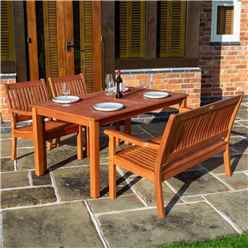 Deluxe Ashwick 4-Seater Rectangular Dining Set