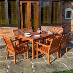 Deluxe Ashwick 6-Seater Rectangular Dining Set