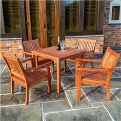 Deluxe Ashwick 4-Seater Square Dining Set