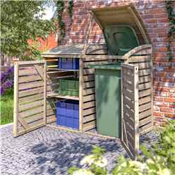 Traditional Wooden Single Bin Store With Box Store	