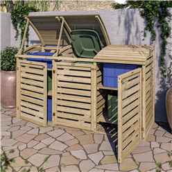 Traditional Wooden Single Bin Store With Double Box Store