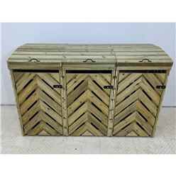 HideawayHaus Deluxe Triple Wheelie Bin Storage Unit