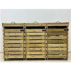 Outstyle Deluxe Triple Wheelie Bin Storage Unit