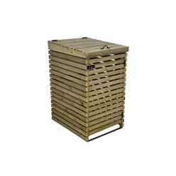 HushBin Slatted Single Wheelie Bin Store