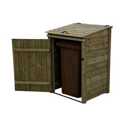 NordBin  Premium Tongue and Groove Wooden Single Wheelie Bin Store (1 x 240L)